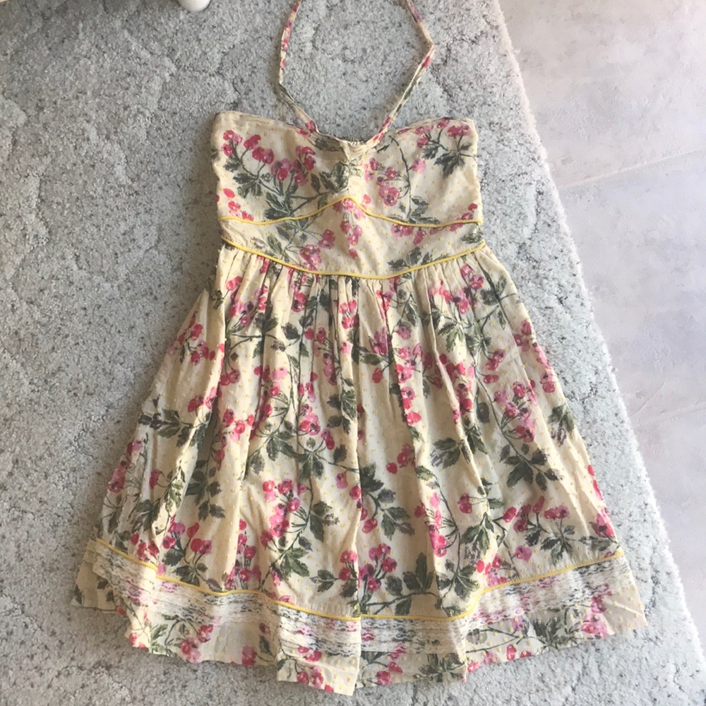 S Hazel summer dress w/ sweet cherry print